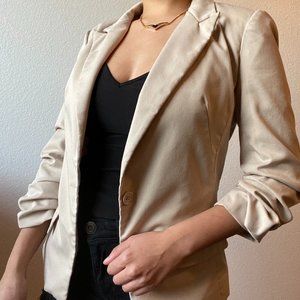 tan beige blazer front